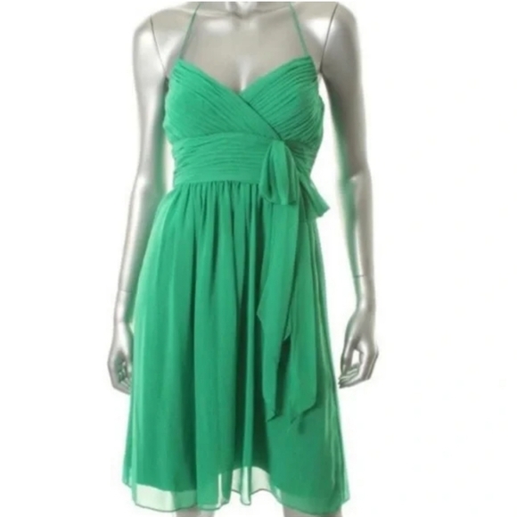 LAUREN By Ralph Lauren Evening Green Strappy  Cocktail Dress size 4 - Picture 2 of 10